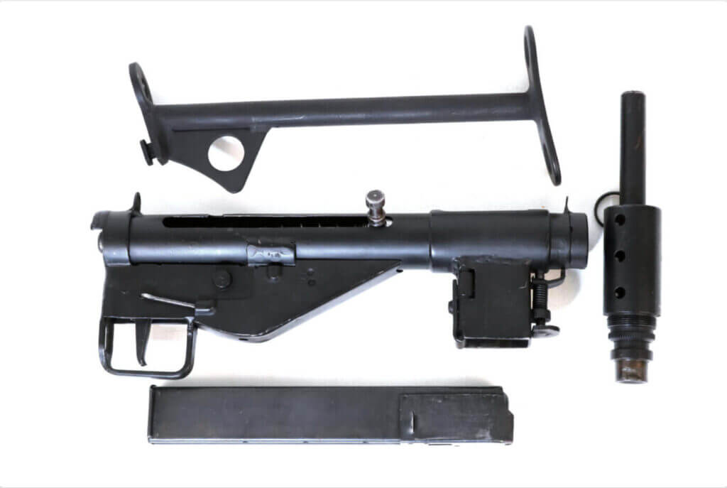 Sten gun broken down